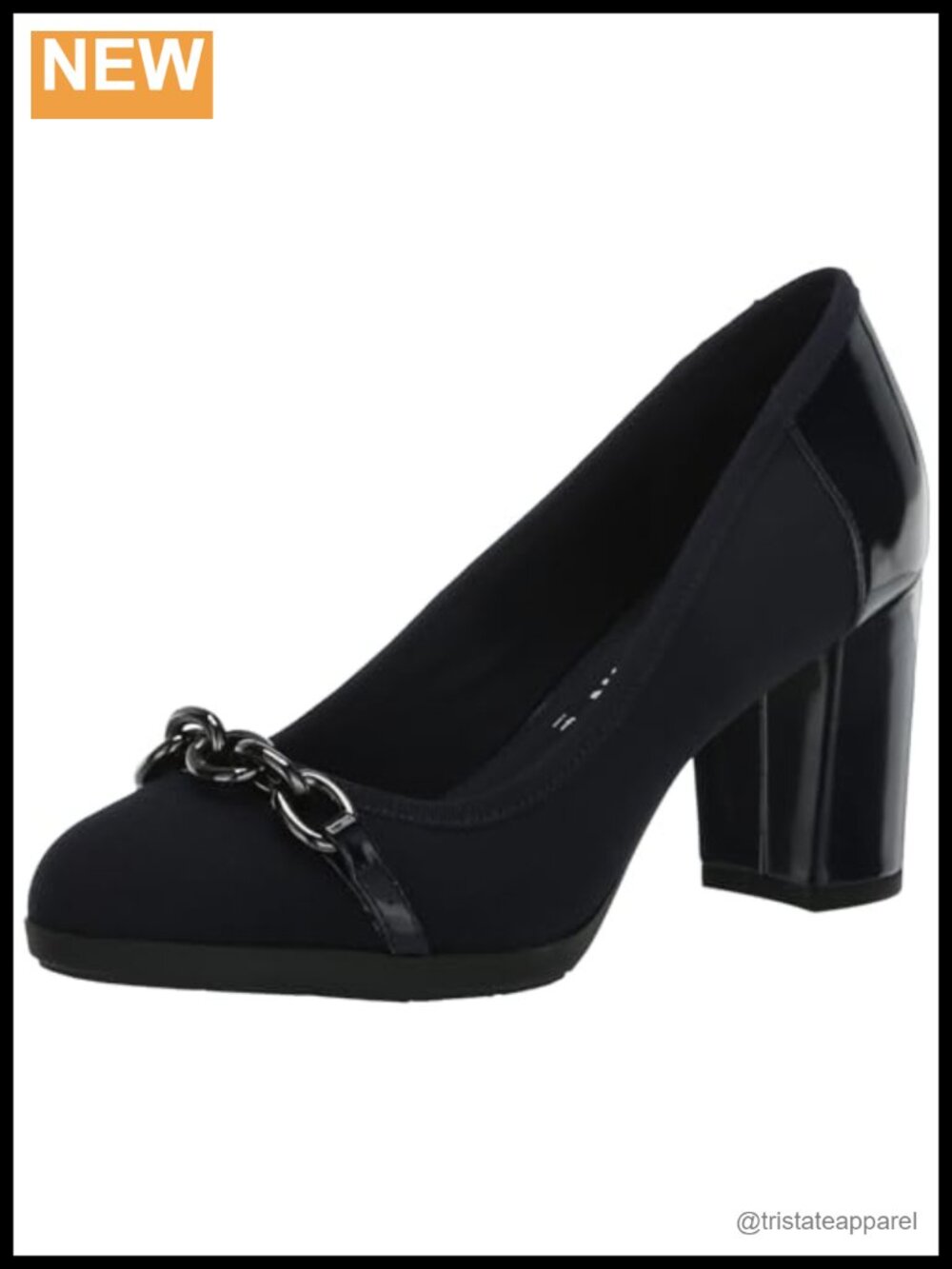 Anne Klein Women's Caitlyn Block Heel Pump 3" Closed Toe